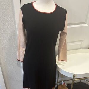 EUC THML Black Dress with Tan Sleeves